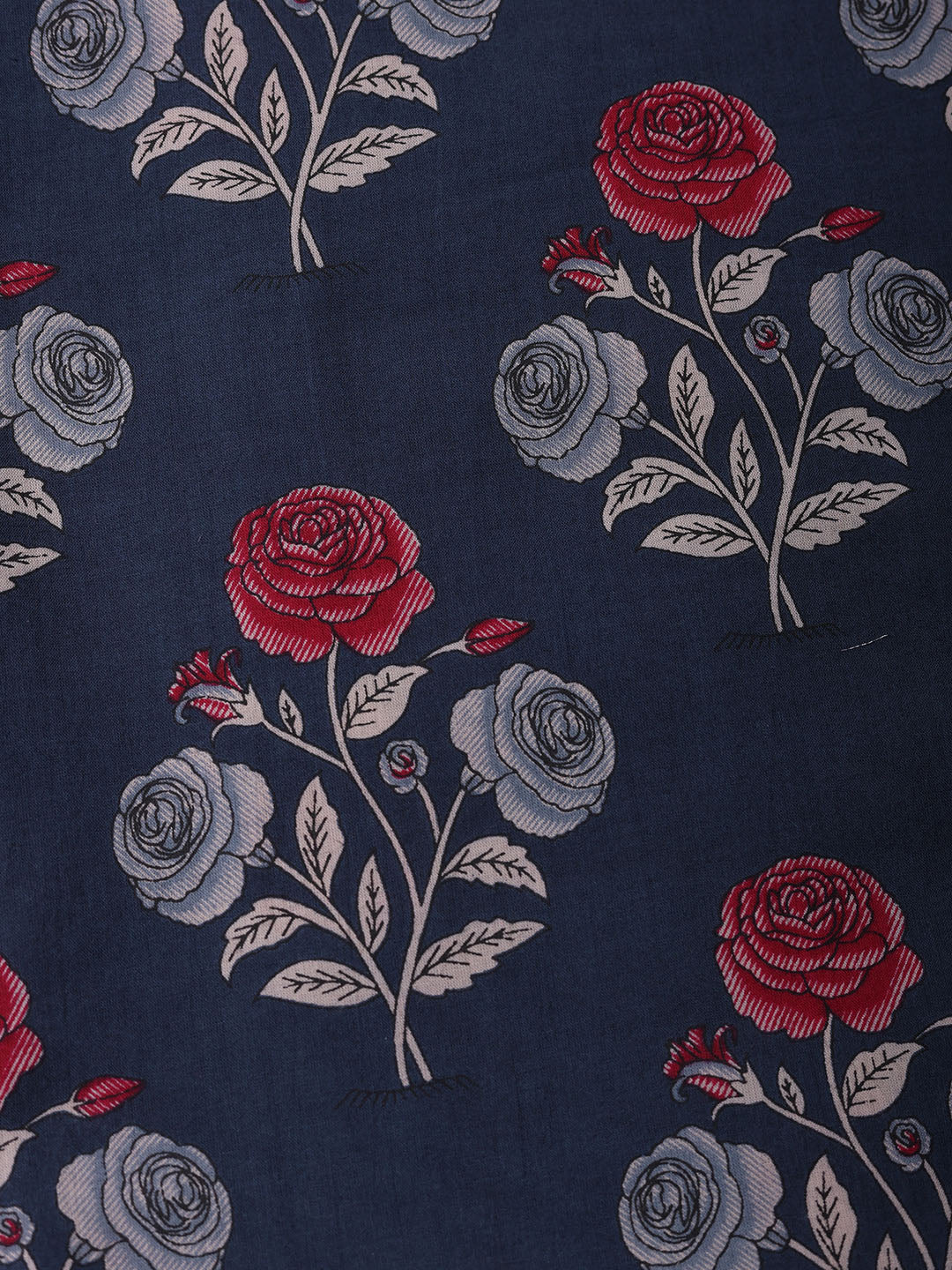 Embroidered Cotton Blend Unstitched Suit With Pant Dupatta