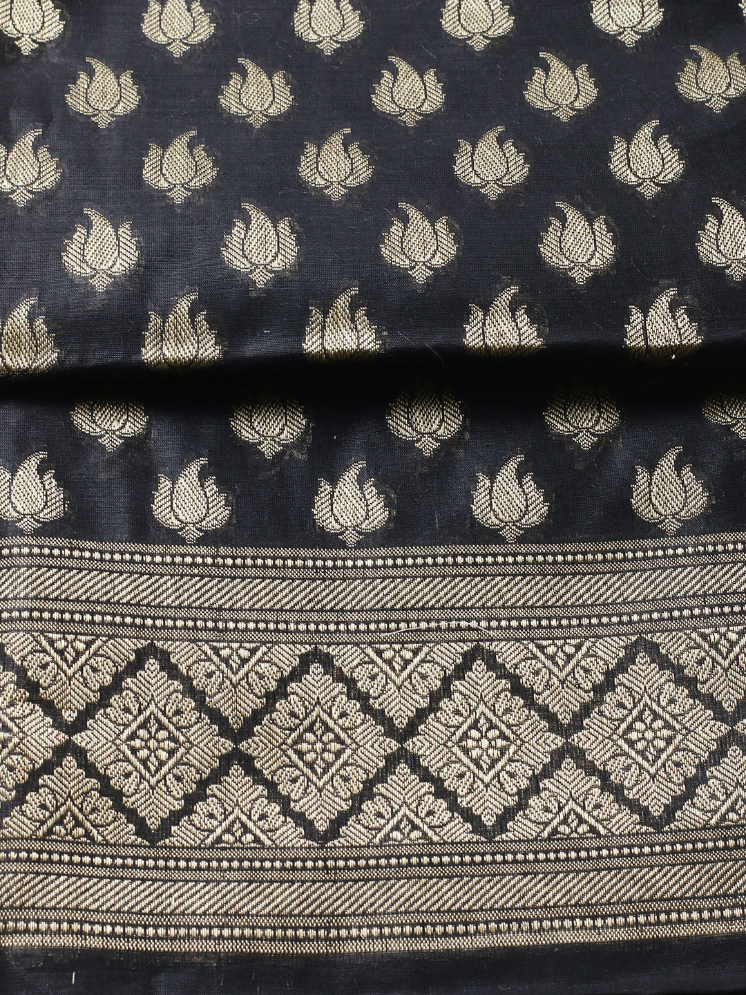 Banarasi Chanderi Unstitched Suit With Pant &amp; Dupatta