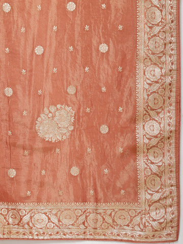 Woven Tissue Unstitched Suit Piece With Dupatta