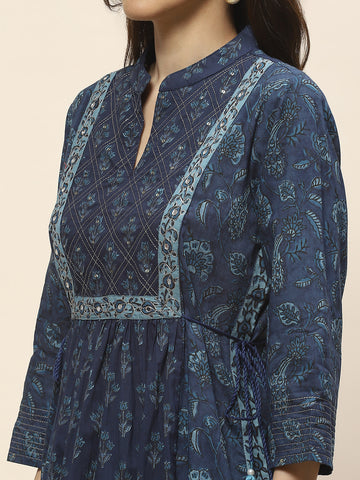 Printed Cotton Suit Set With Dupatta