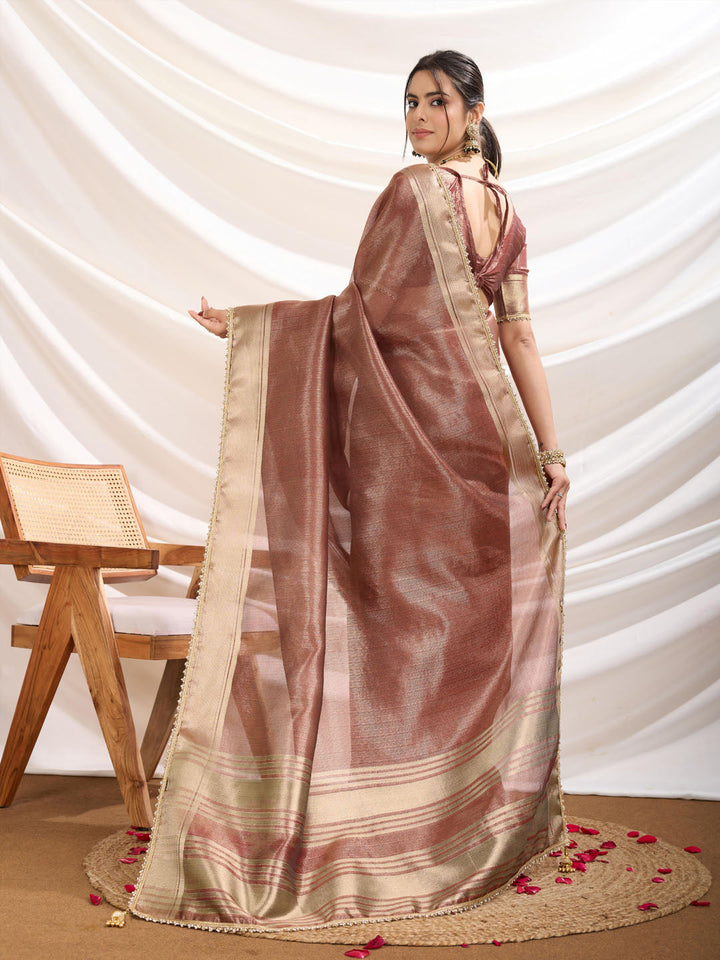 Woven Design Linen Blend Saree