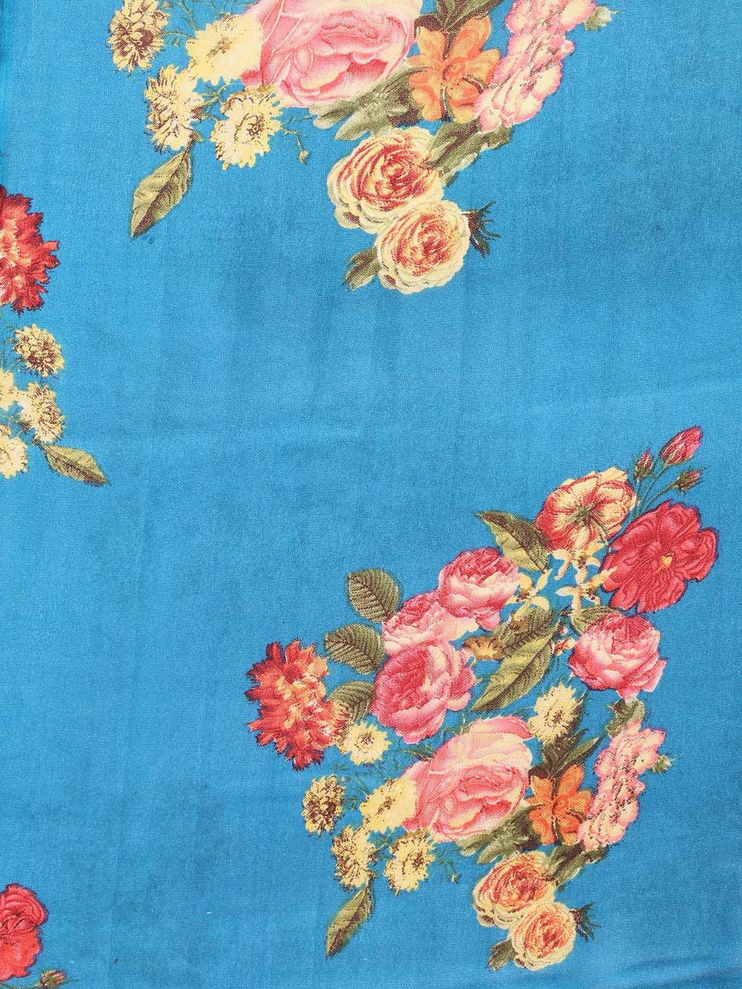 Floral Printed Georgette Saree