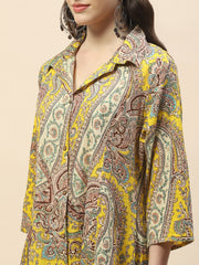 Paisley Printed Cotton Kurta Set