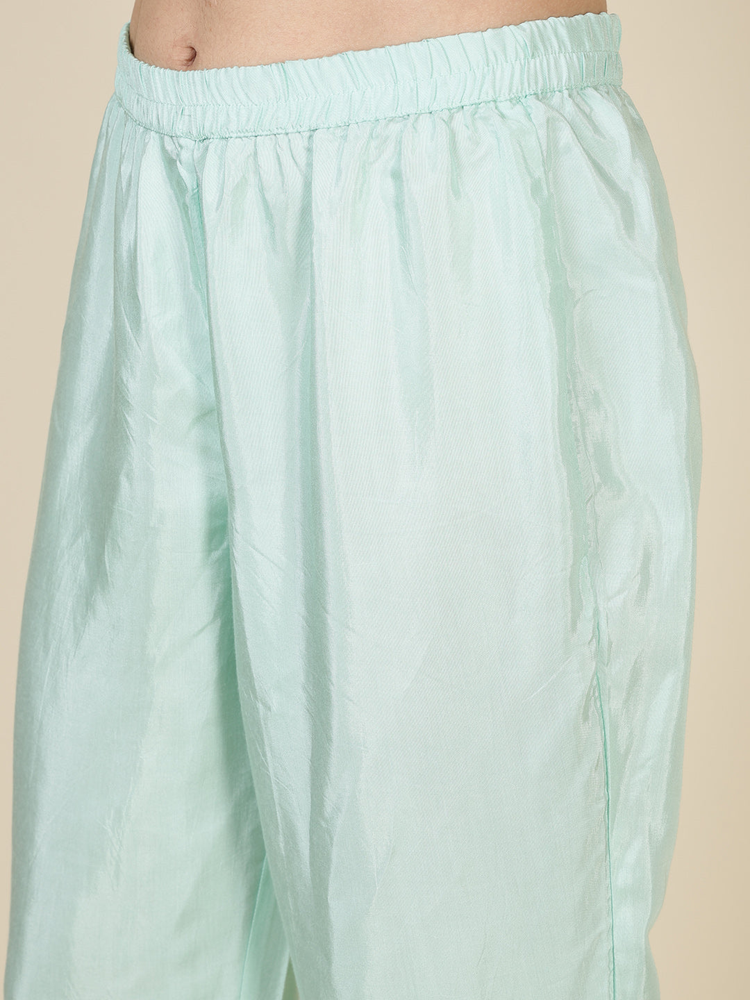 Printed Muslin Blend Kurta With Pants &amp; Dupatta
