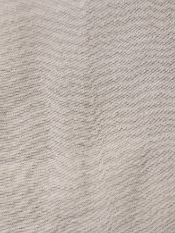 Embroidered Tussar Silk Unstitched Suit With Pant &amp; Dupatta