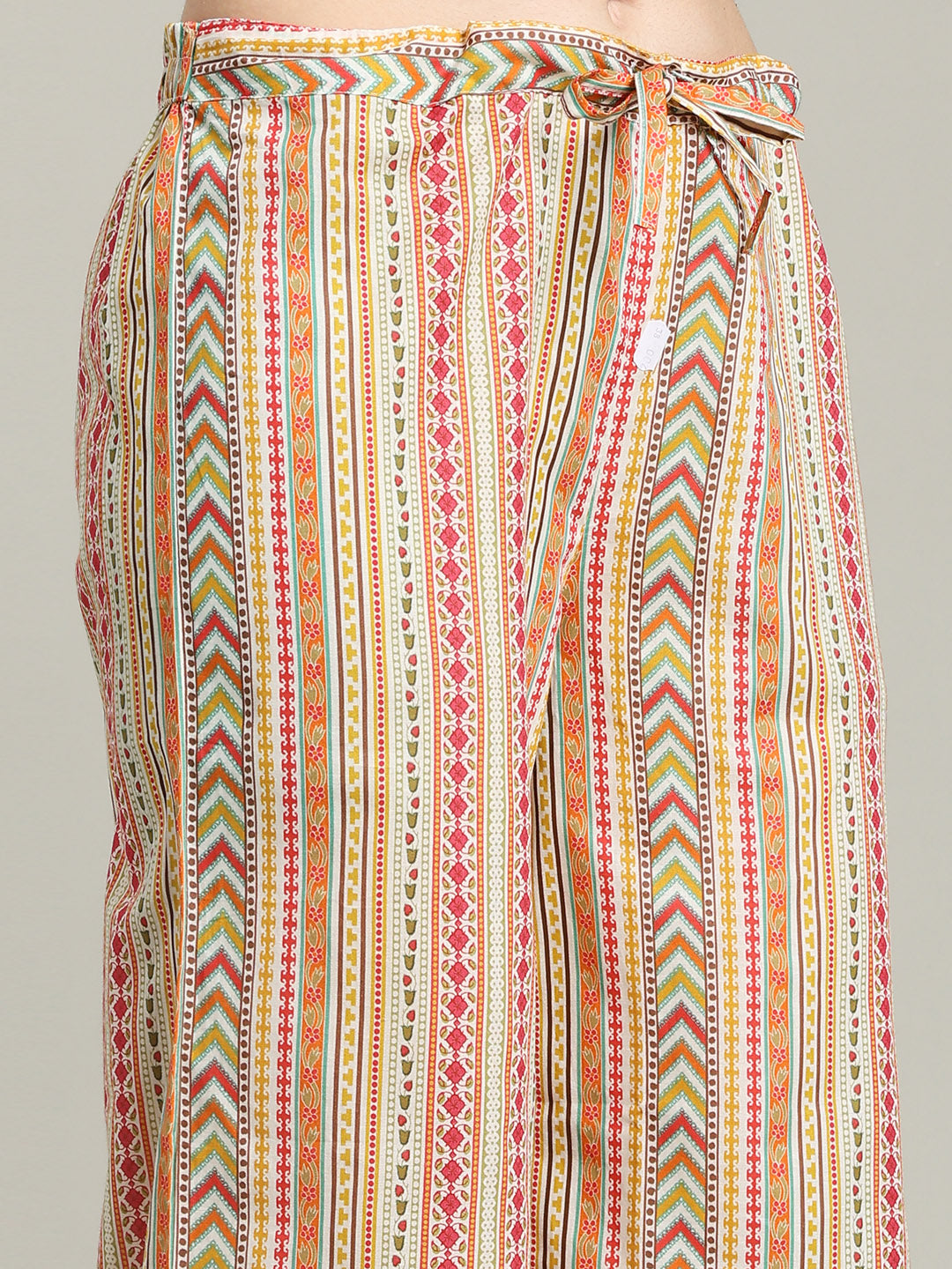 Printed Cotton Blend Kurta With Palazzo