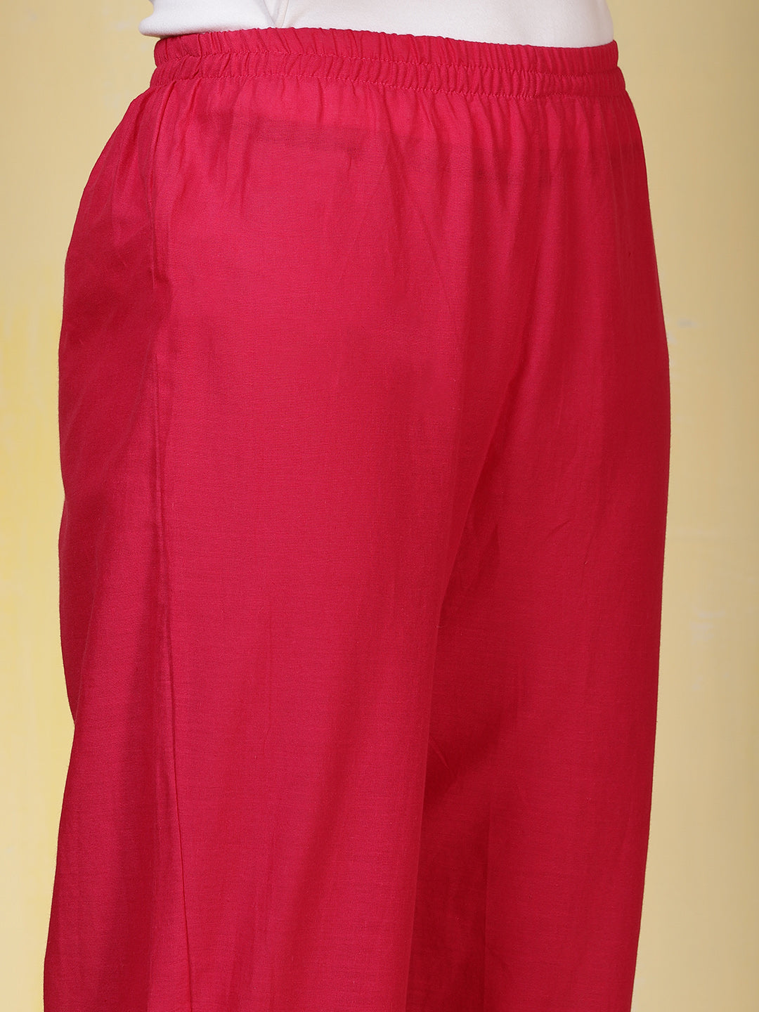 Printed Cotton Blend Kurta With Pants