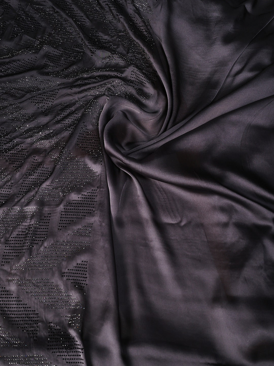 Embroidered Satin Saree