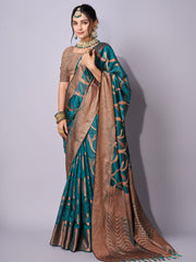 Zari Jaal Woven Art Silk Saree