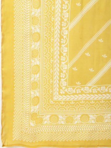 Printed Muslin Unstitched Suit Piece With Dupatta