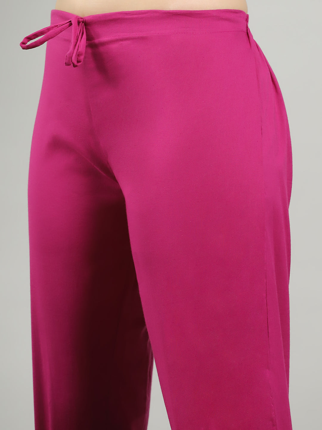 Embroidered Cotton Blend Kurta With Pants