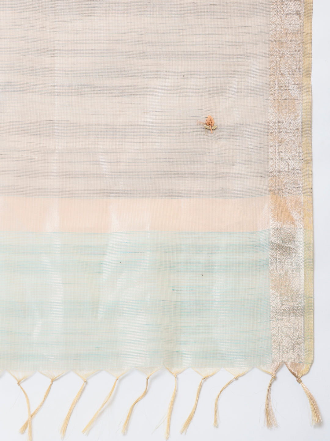 Neck Embroidered Chanderi Unstitched Suit Piece With Dupatta