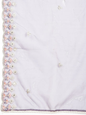 Neck Embroidered Muslin Unstitched Suit Piece With Dupatta