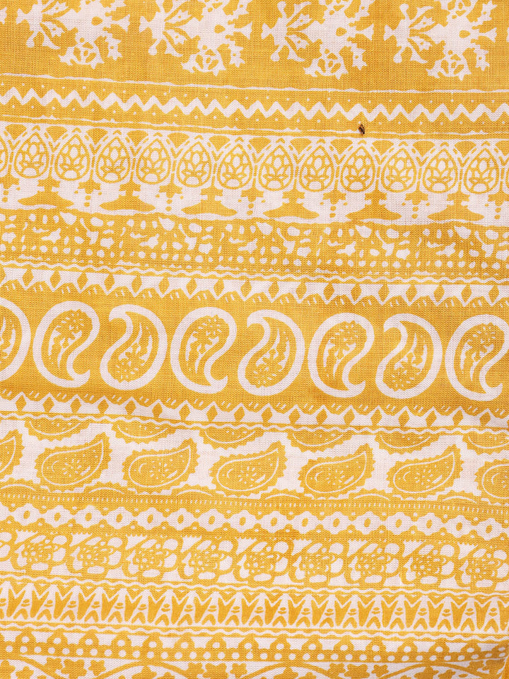 Printed Cotton Blend Unstitched Suit With Dupatta