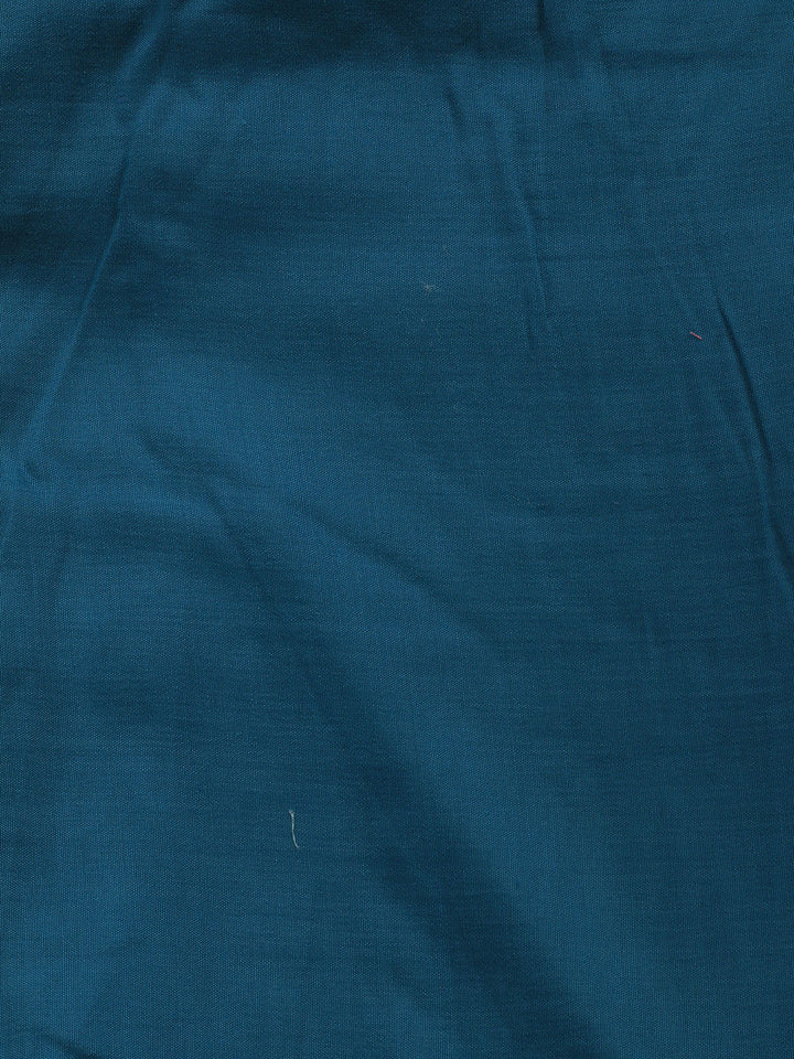Embroidered Art Silk Unstitched Suit Piece With Dupatta