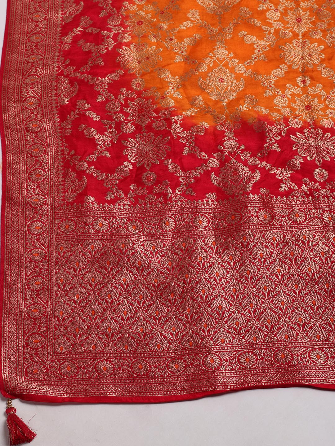 Embroidered Art Silk Kurta With Pant & Dupatta