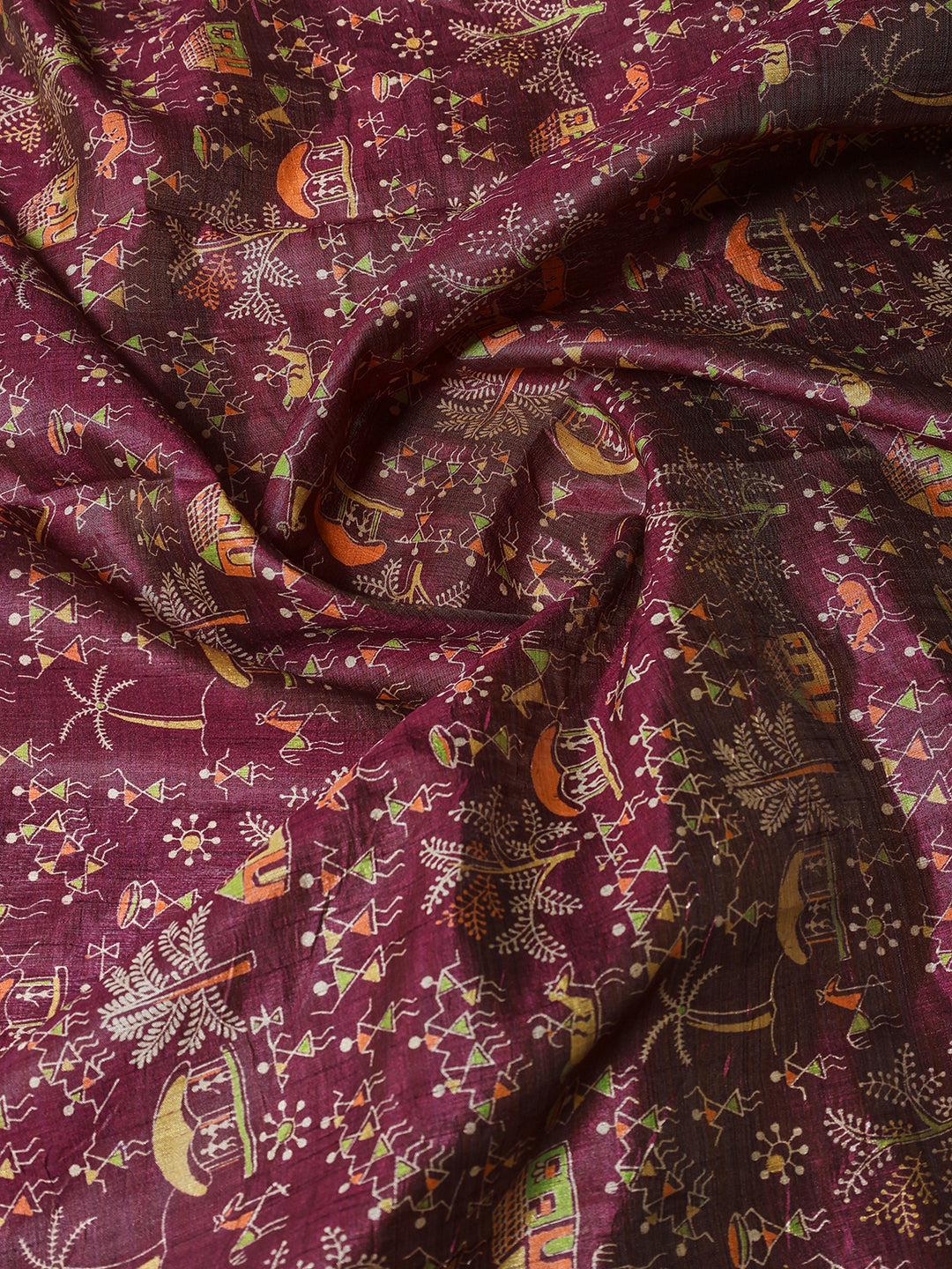 Digital Printed Art Silk Saree