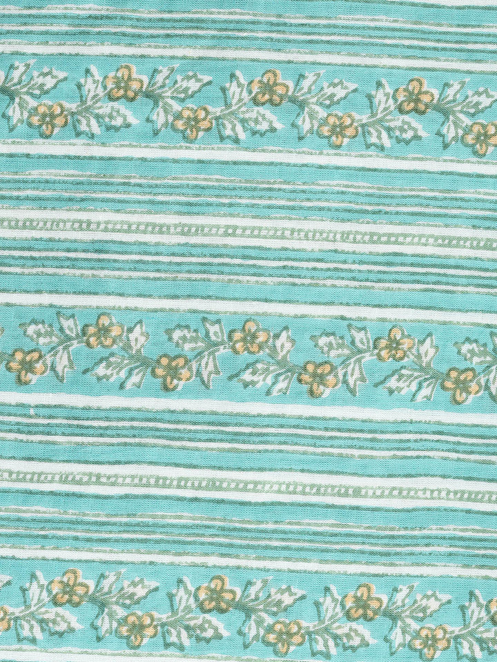 Printed Cotton Blend Unstitched Suit With Dupatta