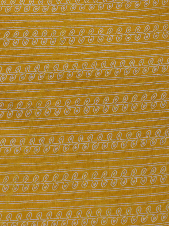 Printed Cotton Blend Unstitched Suit With Dupatta
