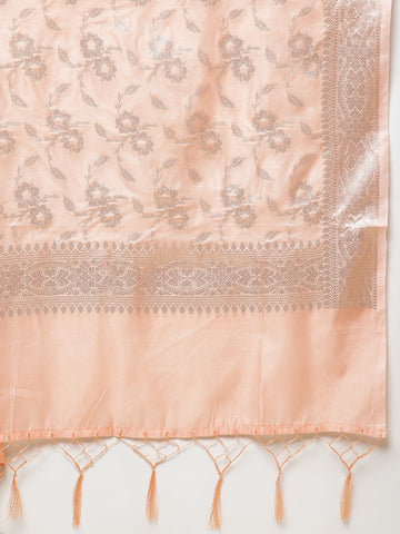 Woven Chanderi Unstitched Suit Piece With Dupatta