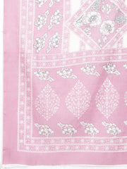 Floral Printed Cotton Blend Unstitched Suit Piece With Dupatta