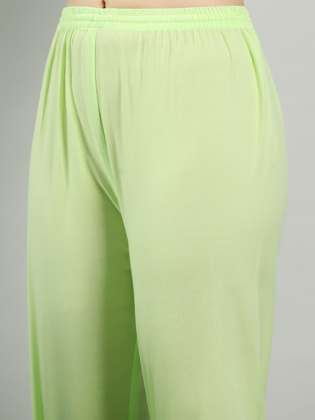 Printed Cotton Blend Kurta With Pants