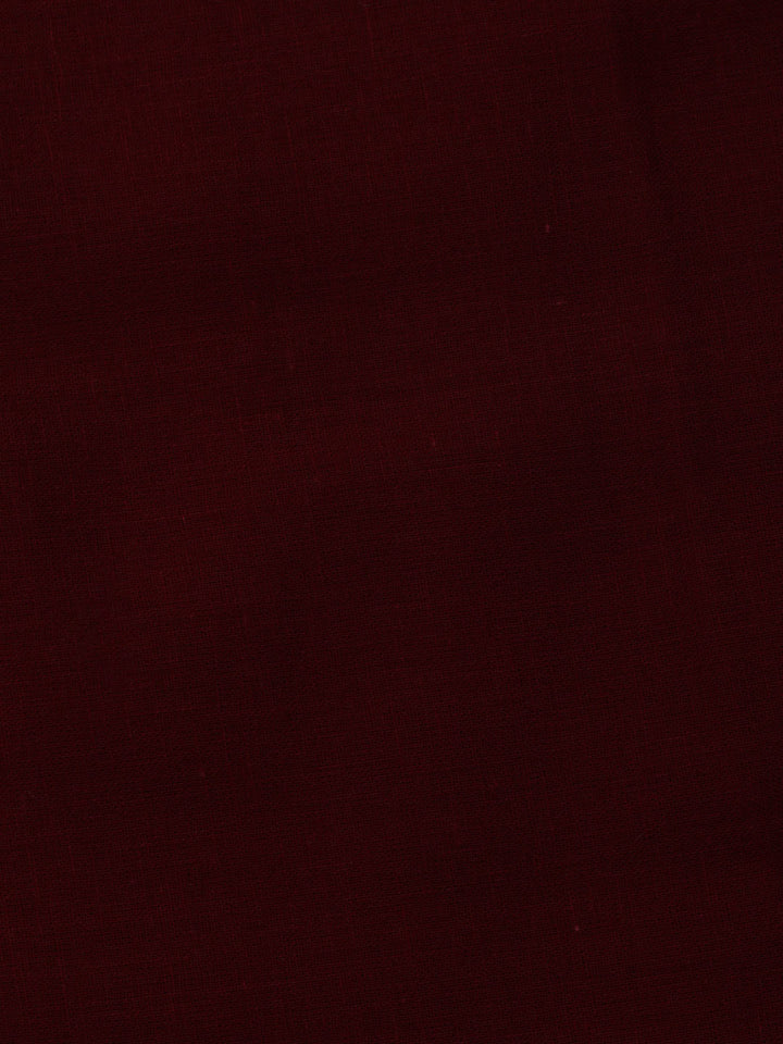 Patch Neck Cotton Blend Unstitched Suit With Dupatta
