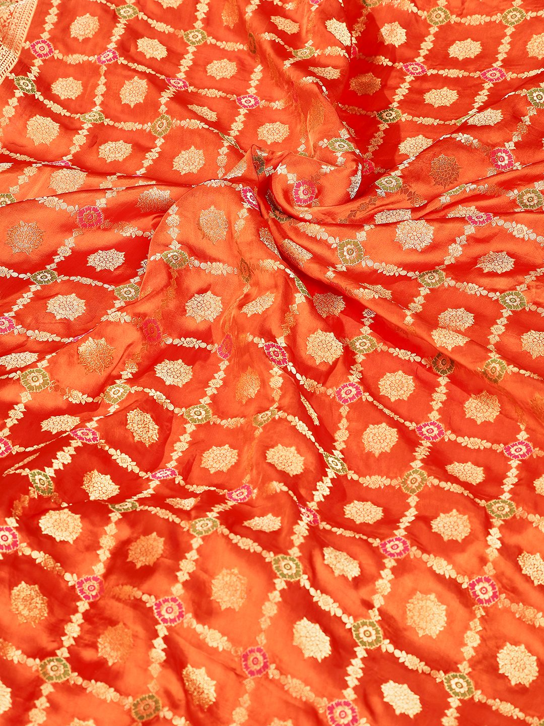 Woven Design Satin Saree