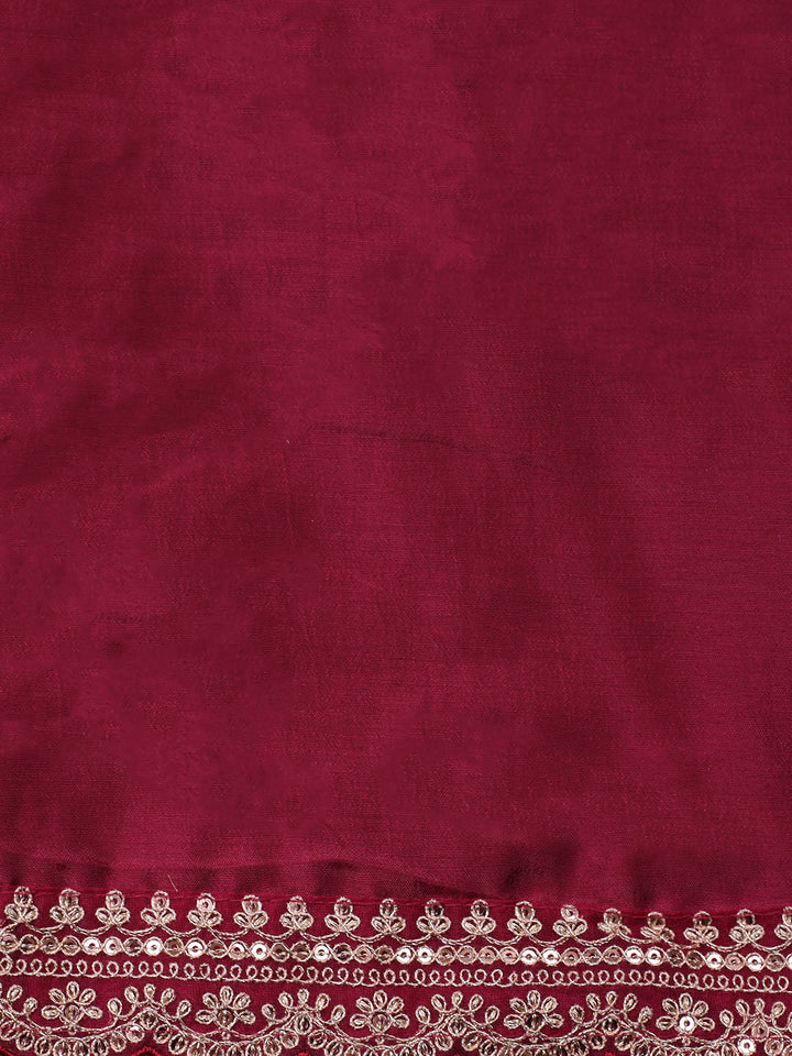 Printed Chinon Unstitched Suit With Pant &amp; Dupatta