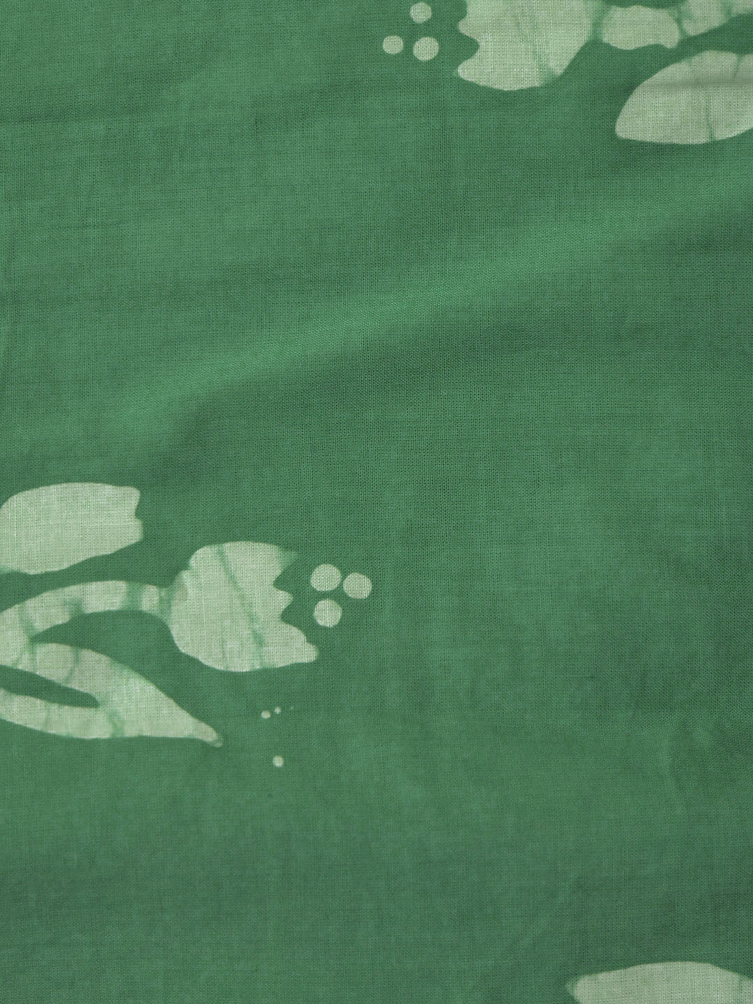 Green Printed Cotton Blend Unstitched Dress Material