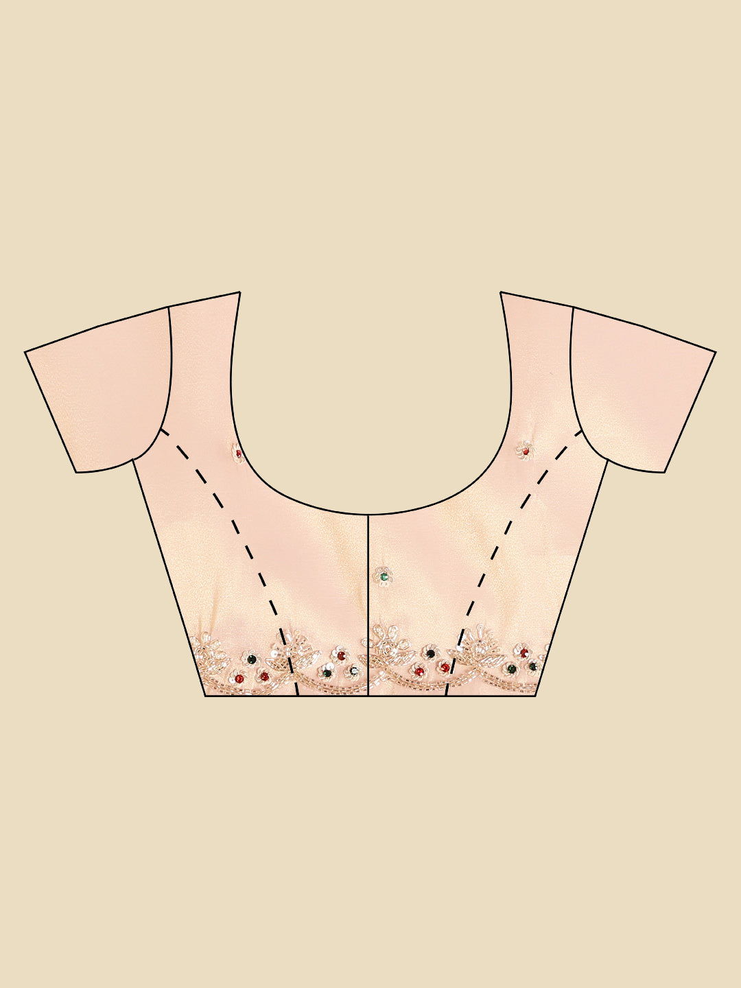 Embroidered Tissue Saree