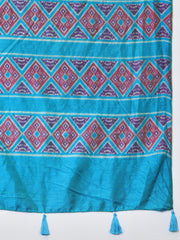 Patola Print Cotton Unstitched Suit Piece With Dupatta