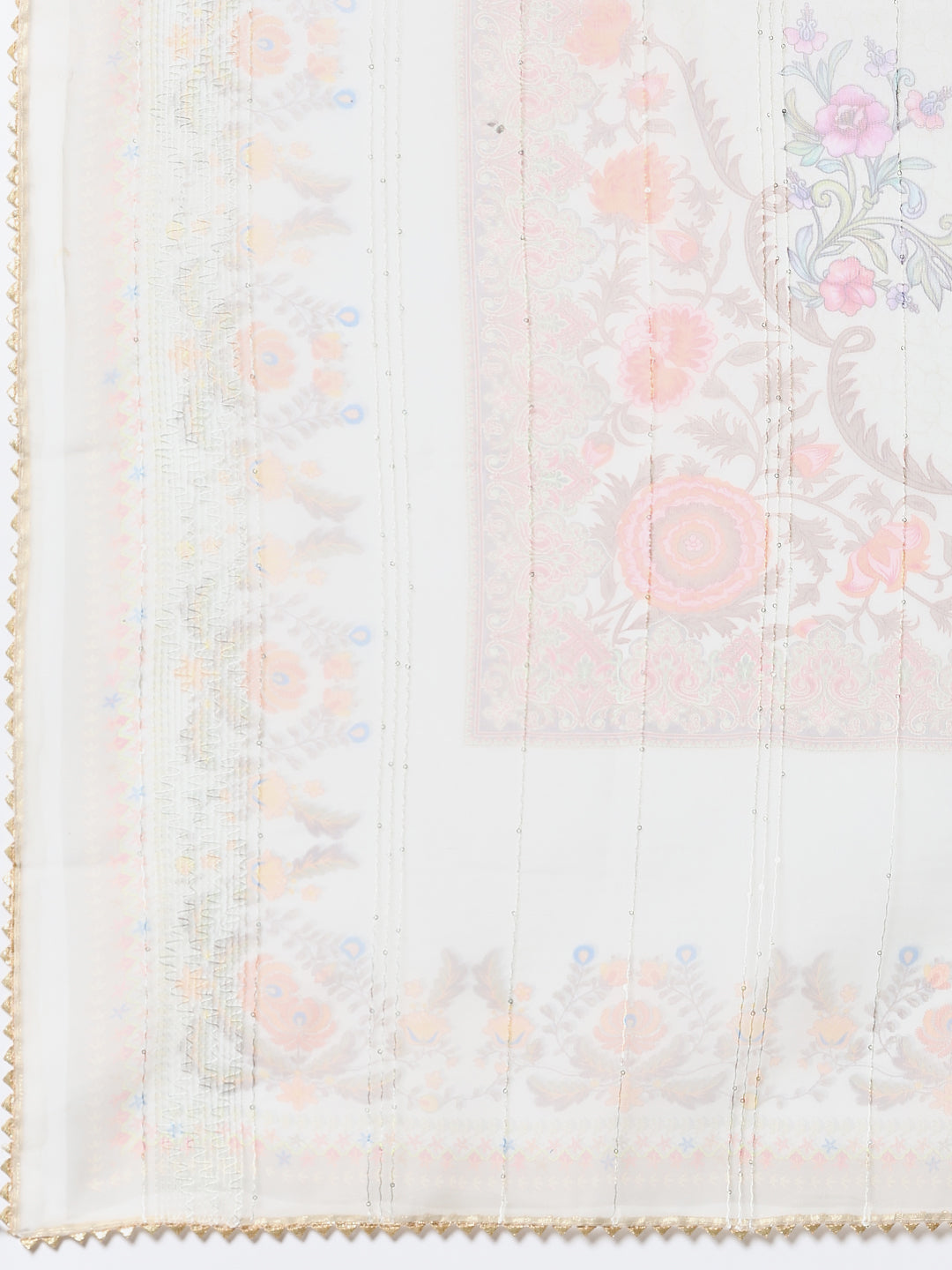 Neck Embroidered Organza Unstitched Suit Piece With Dupatta