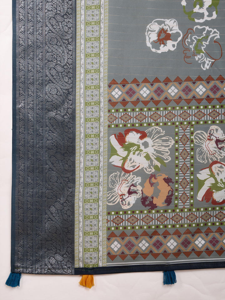 Patola Zari Border Art Silk Woven Saree