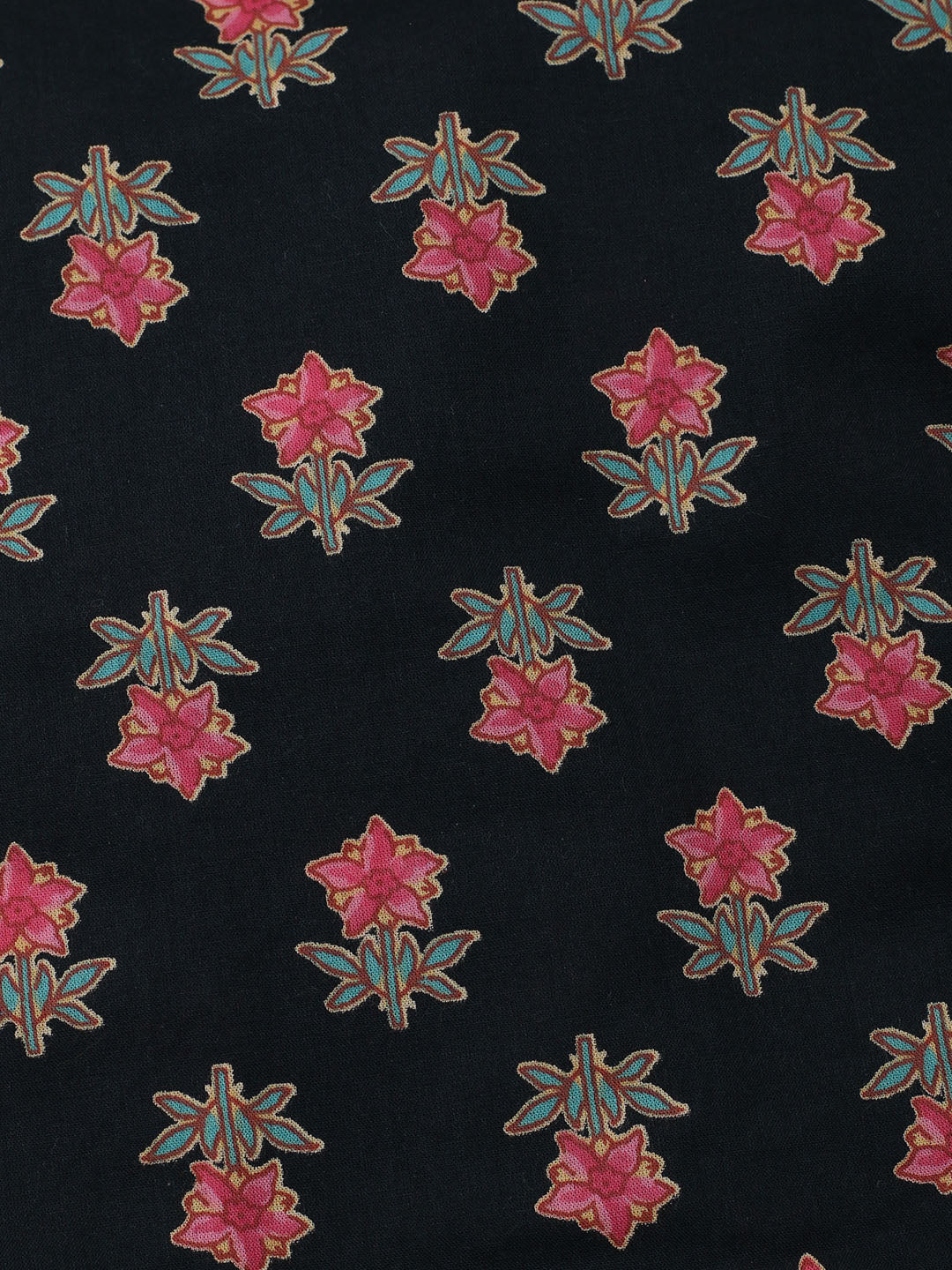 Embroidered Cotton Blend Unstitched Suit With Pant &amp; Dupatta