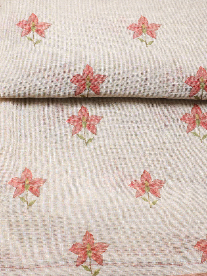 Printed Tissue Unstitched Suit With Pant &amp; Dupatta