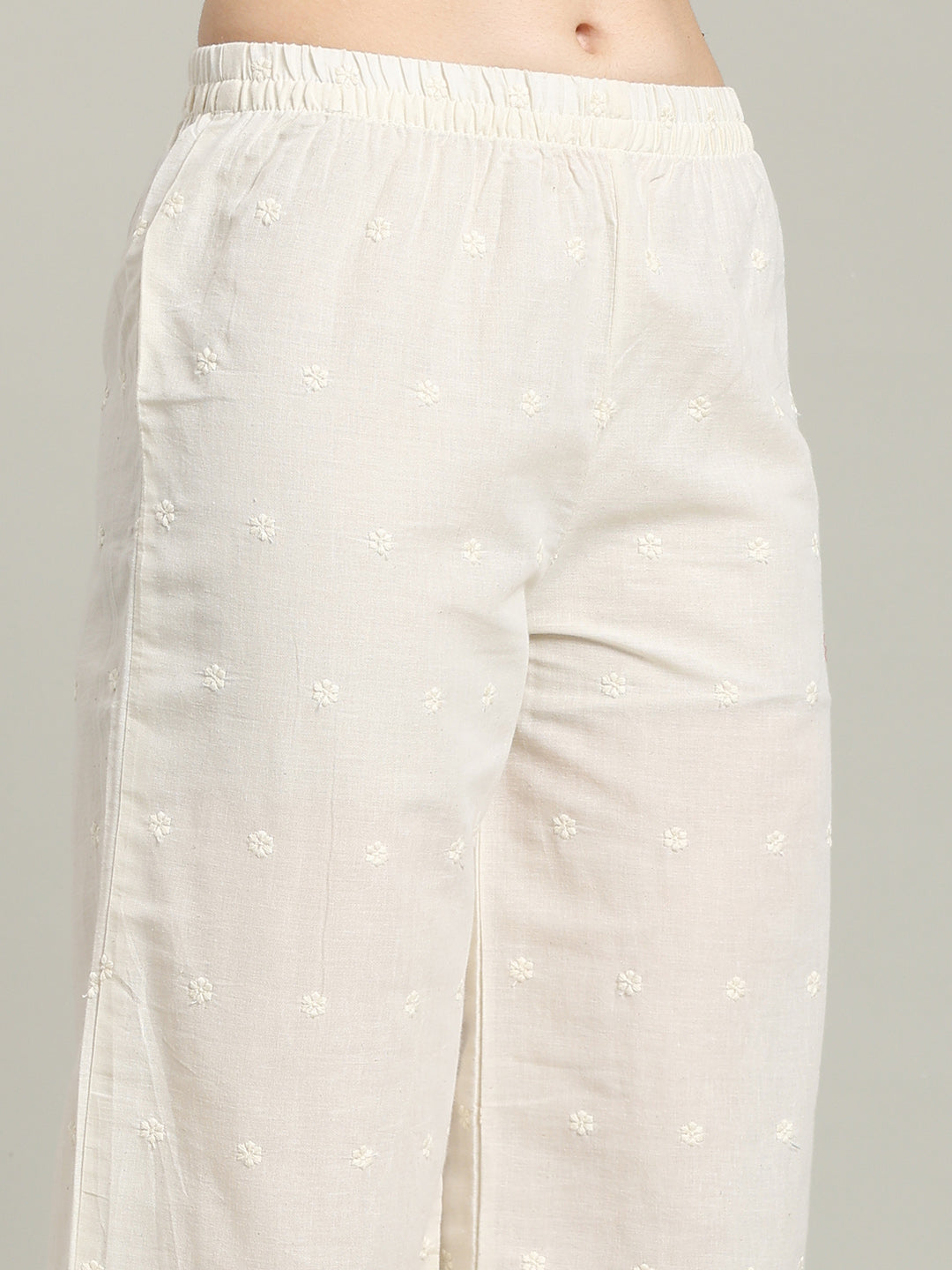 Printed Cotton Blend Kurta With Palazzo