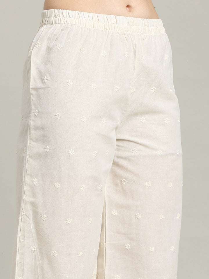 Printed Cotton Blend Kurta With Palazzo
