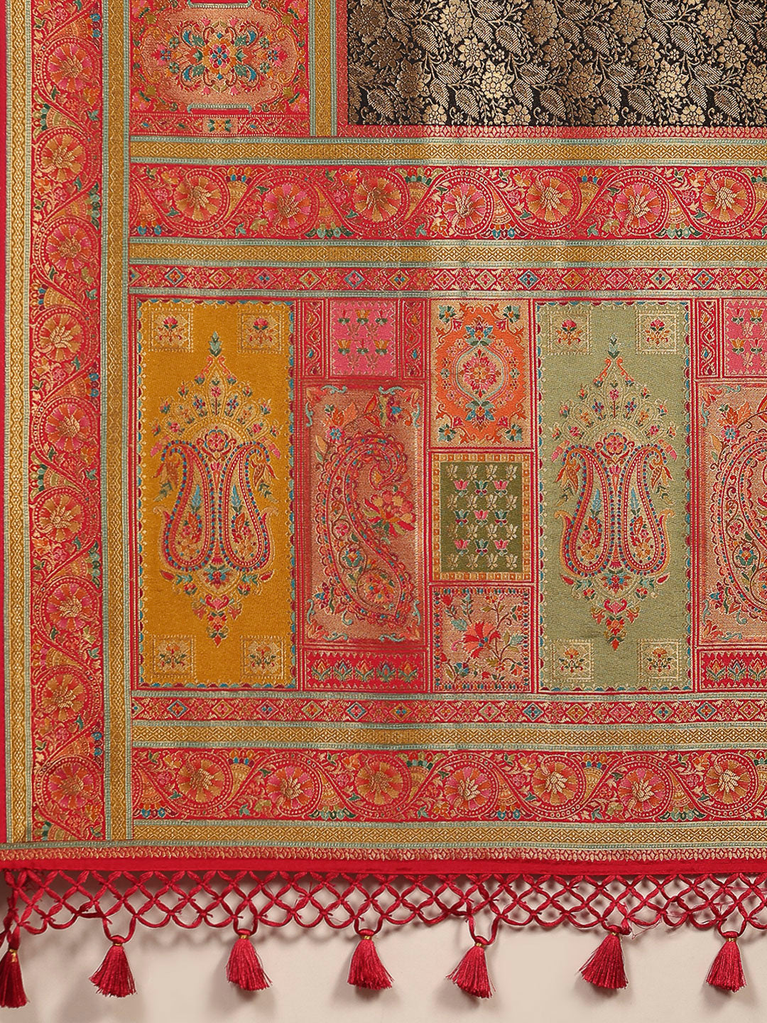 Embroidered Dola Silk Saree
