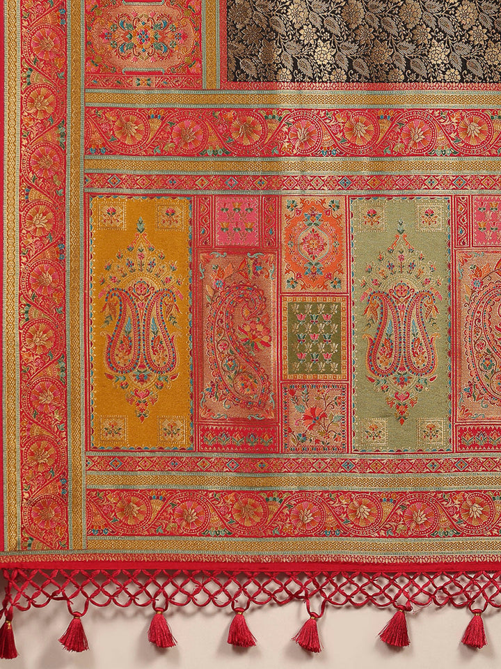 Embroidered Dola Silk Saree
