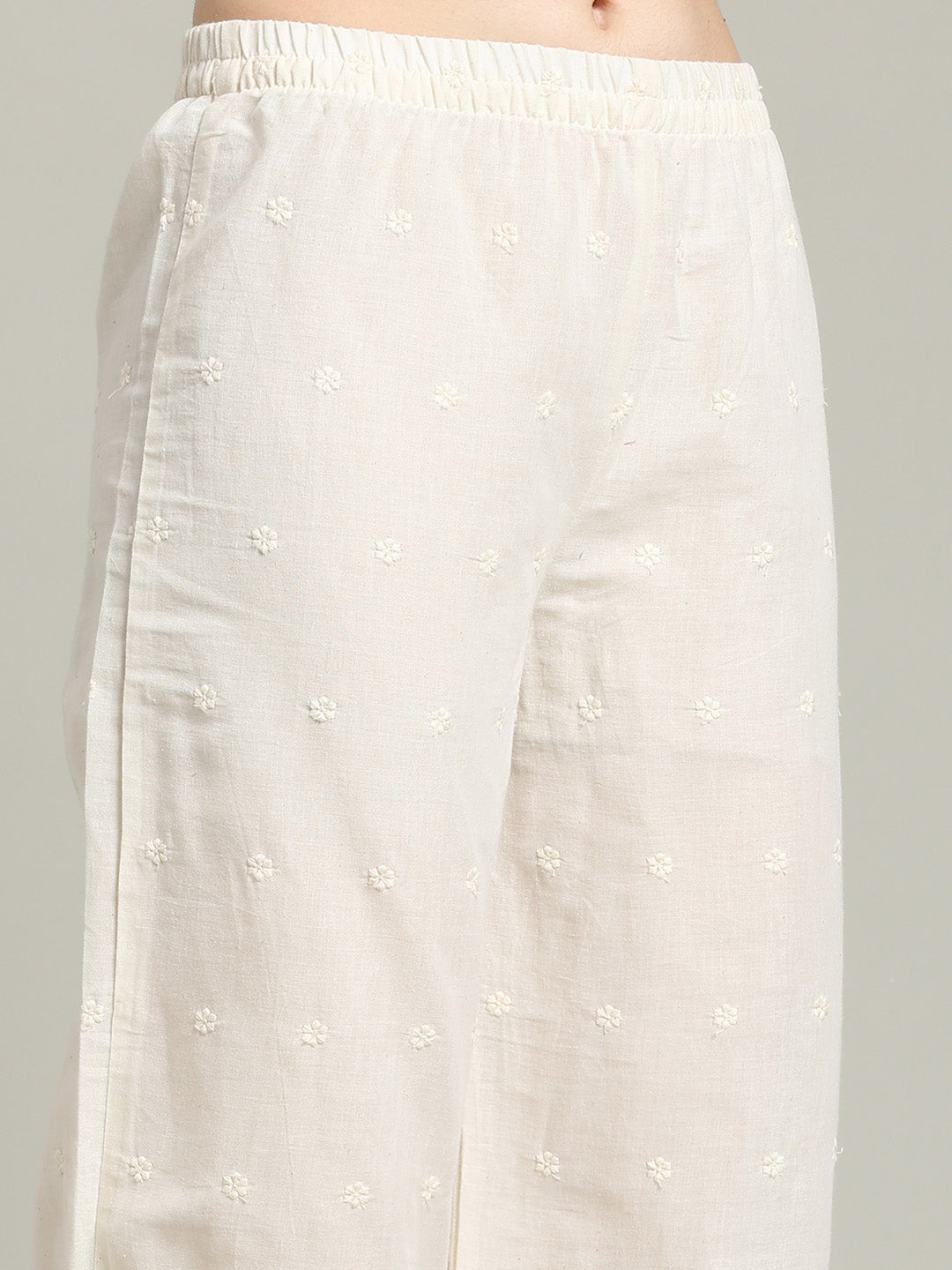 Printed Cotton Blend Kurta With Palazzo