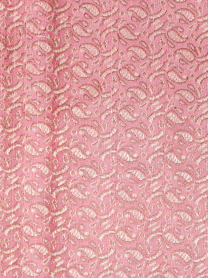 Woven Banarasi Chanderi Unstitched Suit With Dupatta