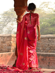 Zari Border Booti Banarasi Woven Saree