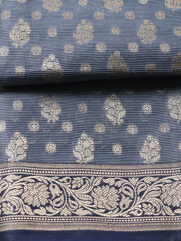 Banarasi Chanderi Unstitched Suit With Pant &amp; Dupatta