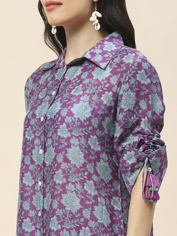 Printed Muslin Kurti With Pants