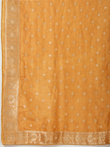 Woven Chanderi Unstitched Suit Piece With Dupatta