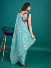 Sequins Embroidery Georgette Saree