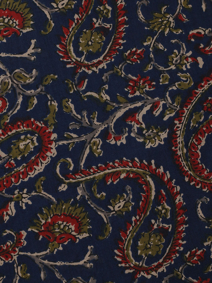 Embroidered Cotton Blend Unstitched Suit With Pant &amp; Dupatta