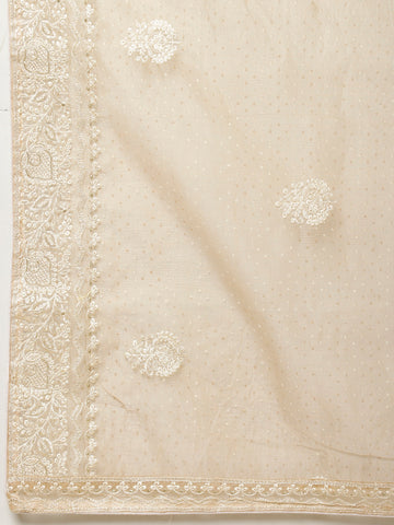 Embroidery Cotton Unstitched Suit Piece With Dupatta