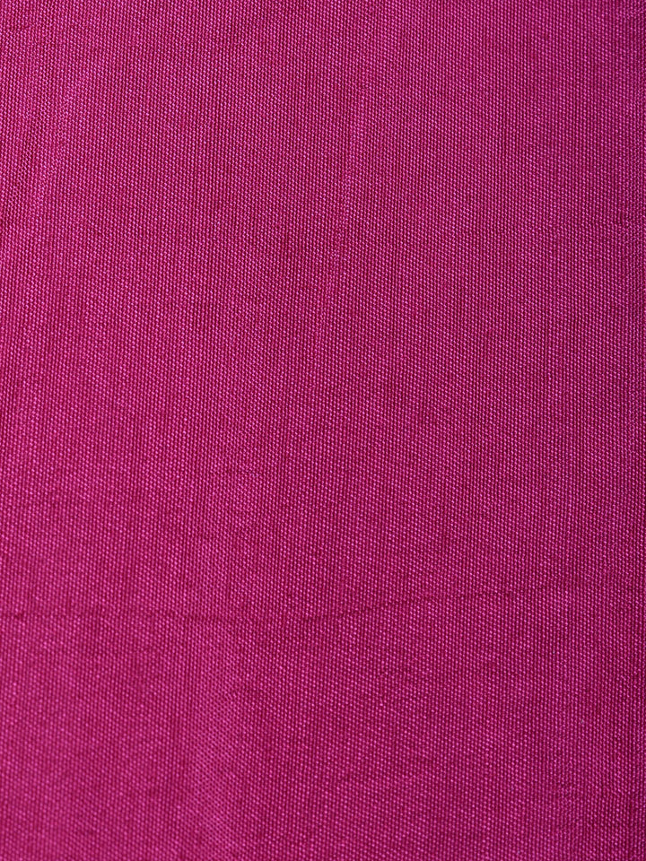 Embroidered Art Silk Unstitched Suit With Pant &amp; Dupatta